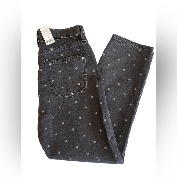 Current/Elliot The Vintage cropped slim black & white polka dot jean NWT size 29 - Picture 3 of 13